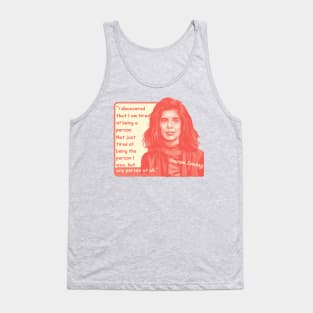 Susan Sontag Portrait and Quote Tank Top